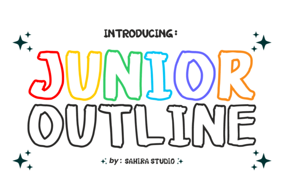 Junior Outline Font: A Cheerful Display Typeface for Editorial Design