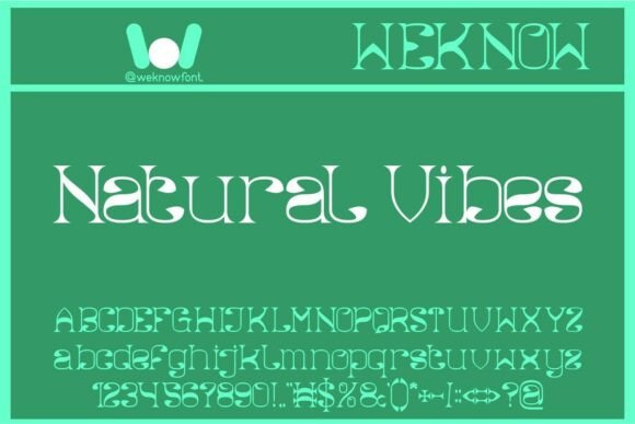 Natural Vibes Font for Handmade Products