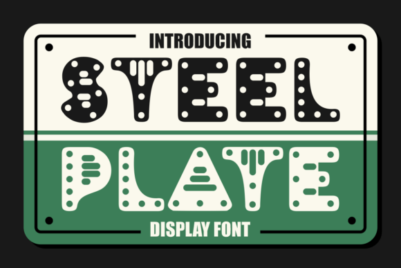 Steel Plate Font: Industrial Style for Editorial Design