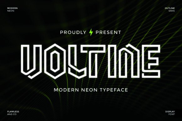 Voltine Font: Modern Neon Typography for Business Branding